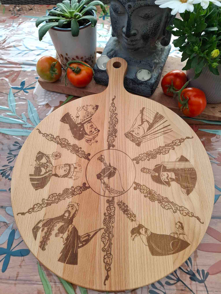 Planche ronde en hêtre - Ducasse d'Ath