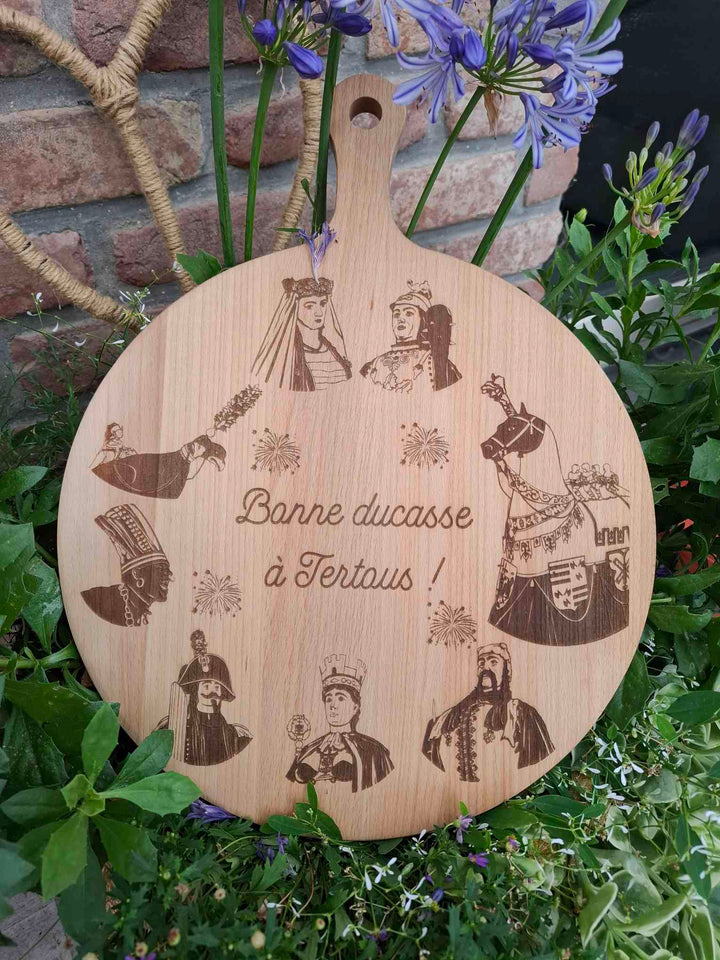 Planche ronde en hêtre - Ducasse d'Ath