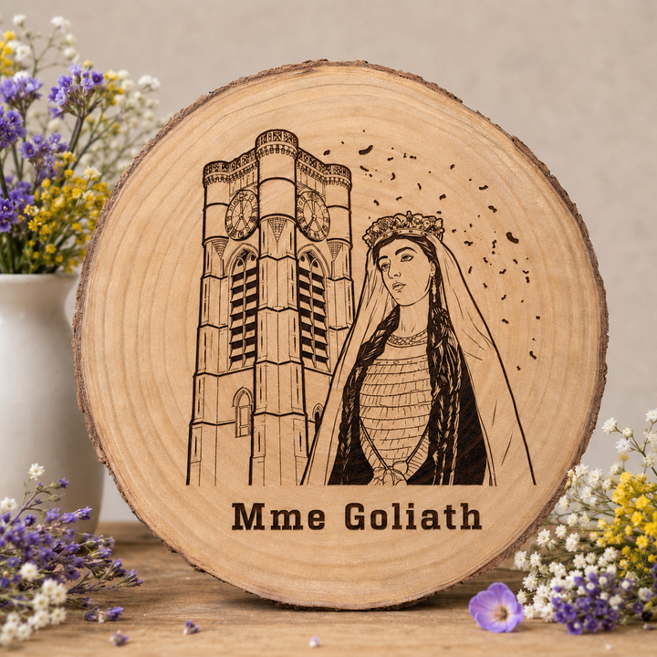 Rondins de Bois Gravés – Madame Goliath
