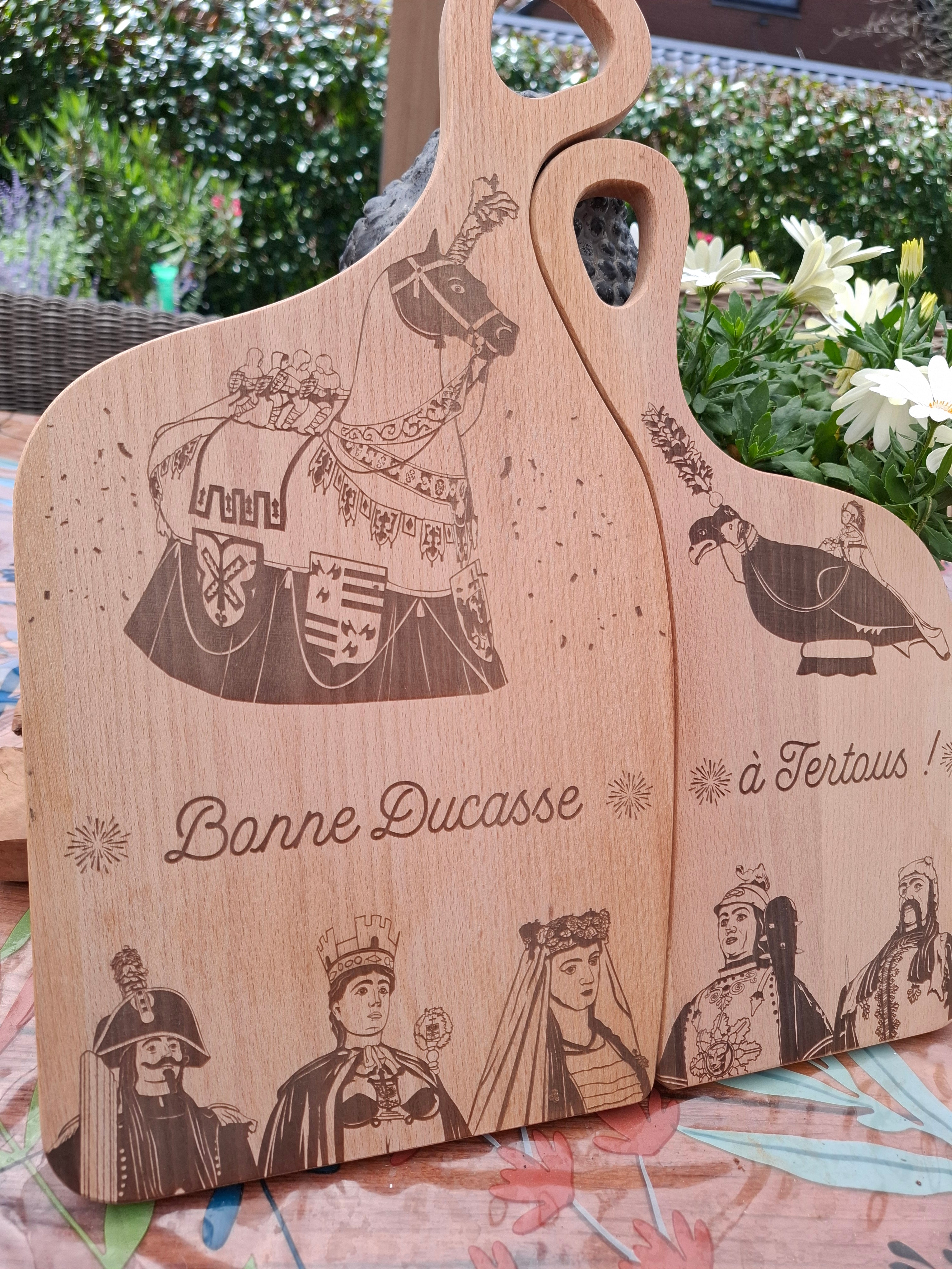 Planche couple en hêtre - Bonne Ducasse à Tertous !