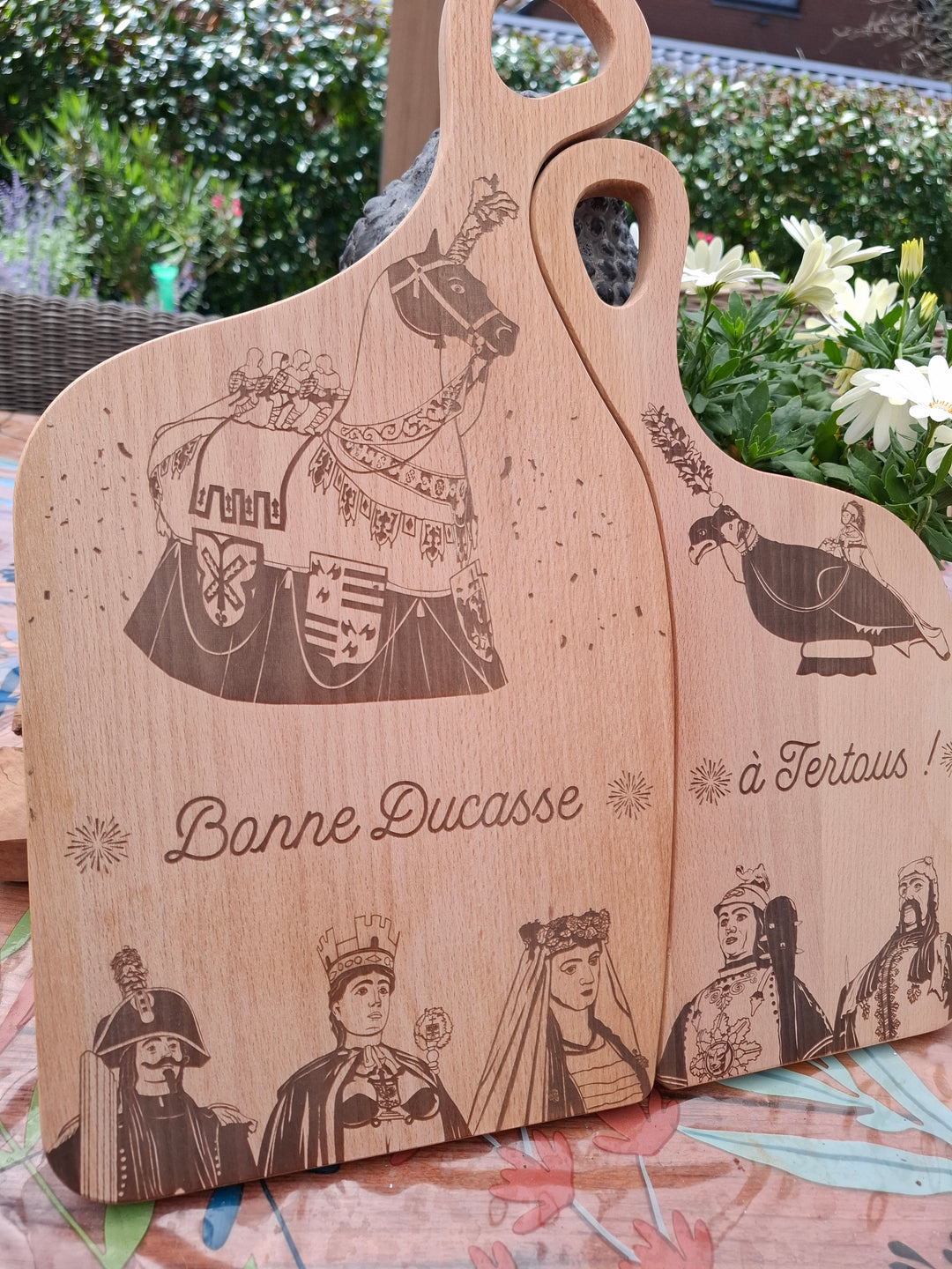 Planche couple en hêtre - Bonne Ducasse à Tertous !