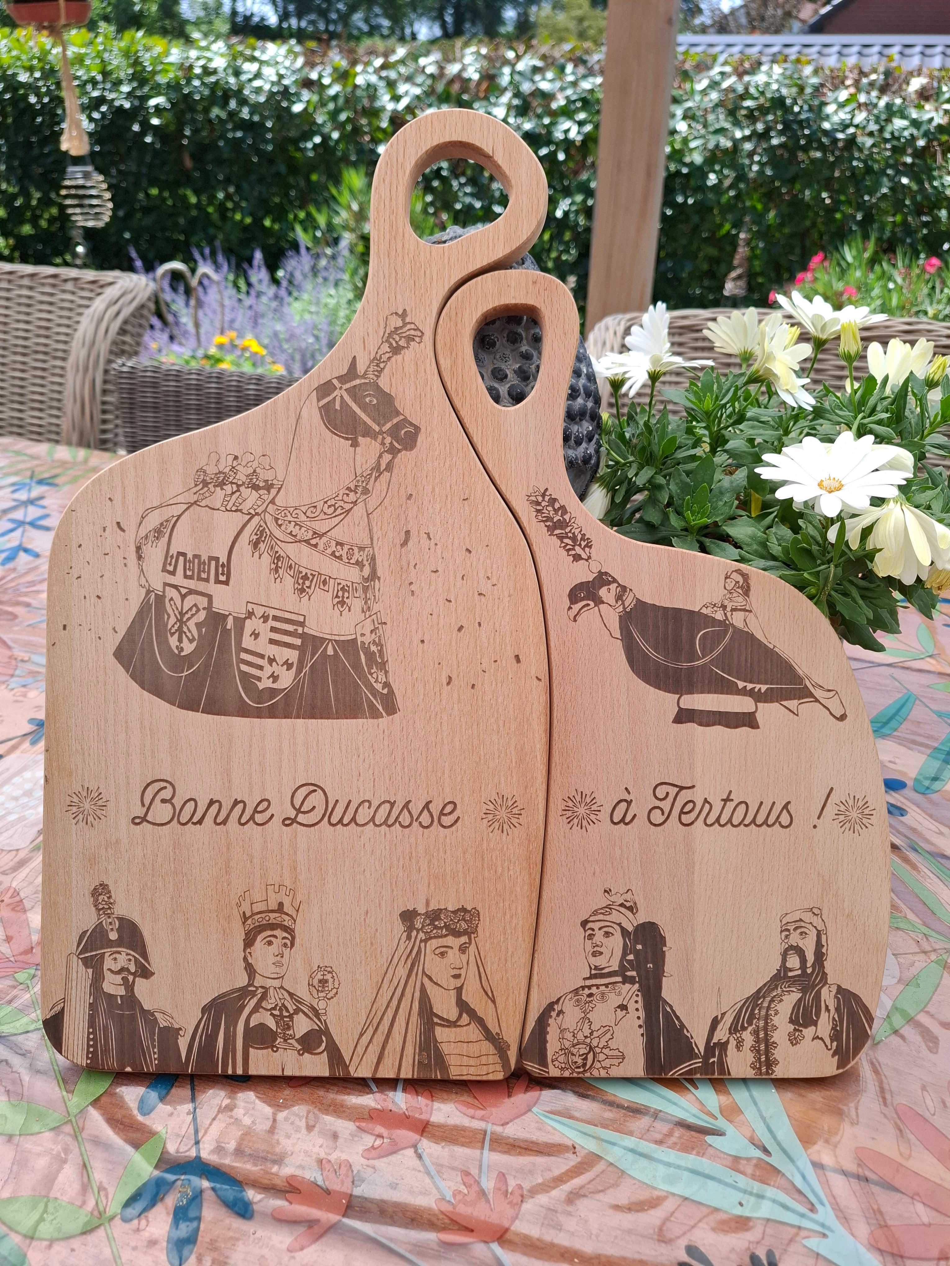 Planche couple en hêtre - Bonne Ducasse à Tertous !