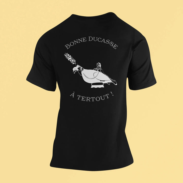 Tee - shirt Noir Ducasse d'Ath - "Bonne Ducasse à Tertout !" Géants et le Sauvage - Grav - O - Deco