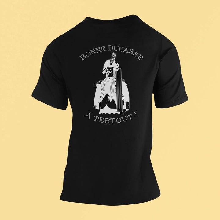 Tee - shirt Noir Ducasse d'Ath - "Bonne Ducasse à Tertout !" Géants et le Sauvage - Grav - O - Deco
