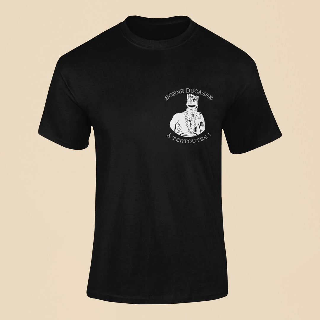 Tee - shirt Noir Ducasse d'Ath - "Bonne Ducasse à Tertout !" Géants et le Sauvage - Grav - O - Deco