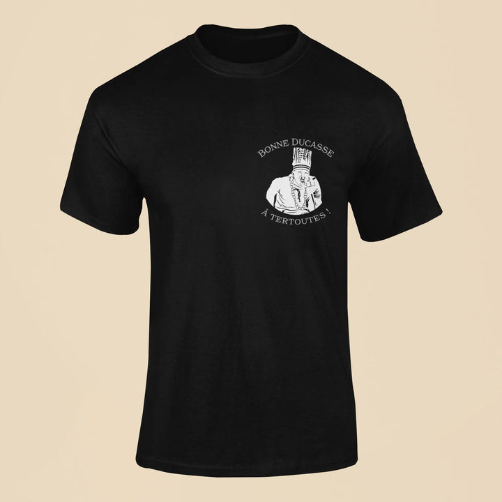 Tee - shirt Noir Ducasse d'Ath - "Bonne Ducasse à Tertout !" Géants et le Sauvage - Grav - O - Deco