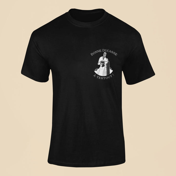 Tee - shirt Noir Ducasse d'Ath - "Bonne Ducasse à Tertout !" Géants et le Sauvage - Grav - O - Deco