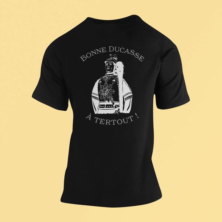 Tee - shirt Noir Ducasse d'Ath - "Bonne Ducasse à Tertout !" Géants et le Sauvage - Grav - O - Deco