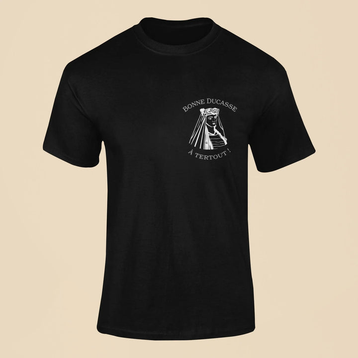Tee - shirt Noir Ducasse d'Ath - "Bonne Ducasse à Tertout !" Géants et le Sauvage - Grav - O - Deco