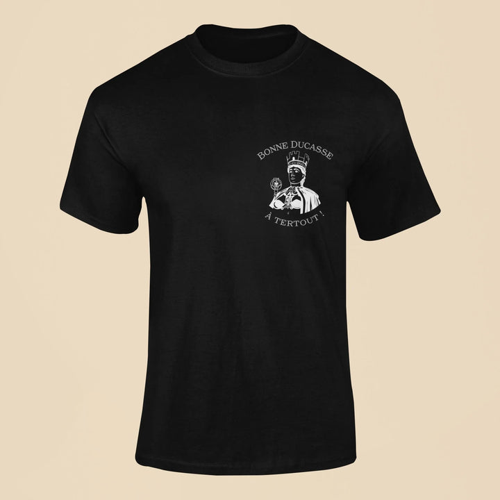 Tee - shirt Noir Ducasse d'Ath - "Bonne Ducasse à Tertout !" Géants et le Sauvage - Grav - O - Deco