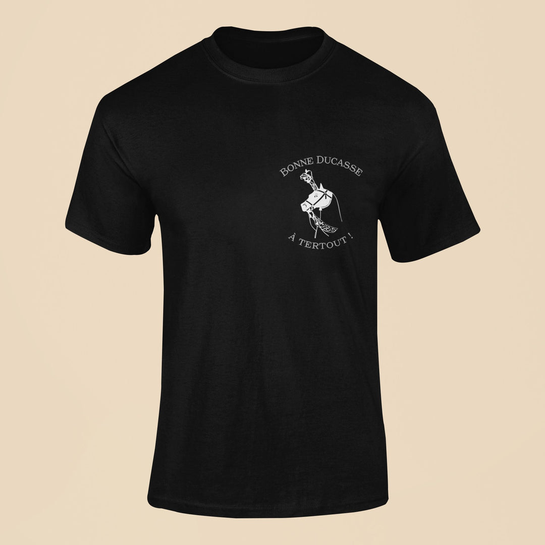 Tee - shirt Noir Ducasse d'Ath - "Bonne Ducasse à Tertout !" Géants et le Sauvage - Grav - O - Deco