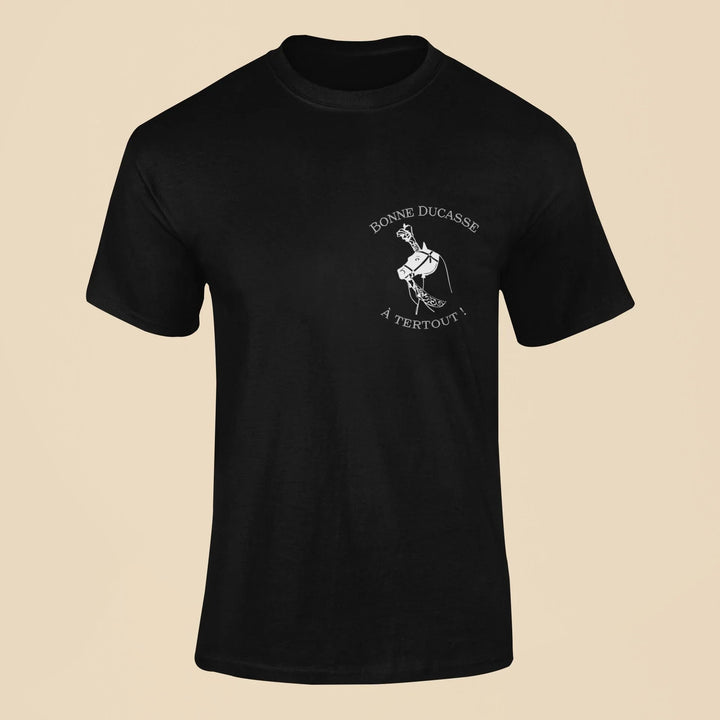 Tee - shirt Noir Ducasse d'Ath - "Bonne Ducasse à Tertout !" Géants et le Sauvage - Grav - O - Deco