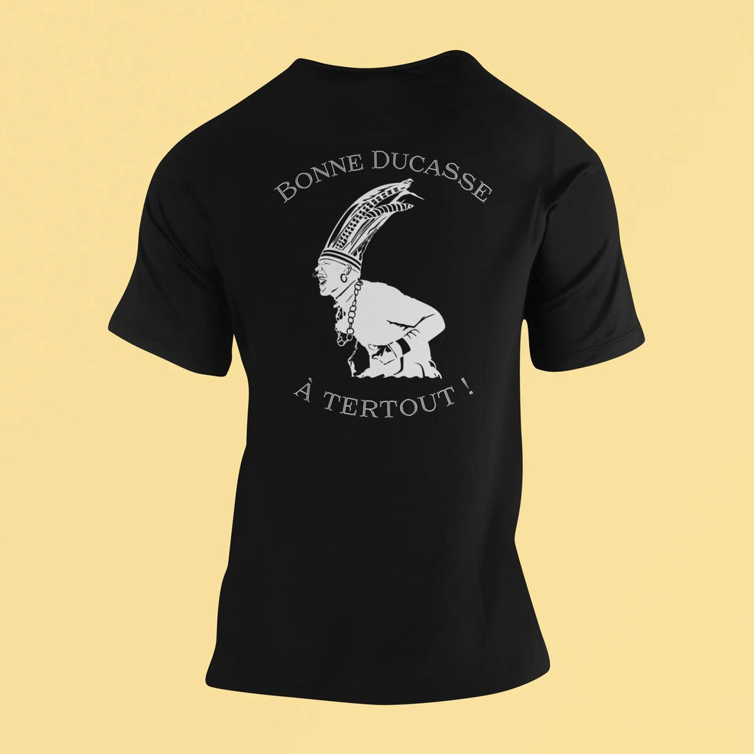 Tee - shirt Noir Ducasse d'Ath - "Bonne Ducasse à Tertout !" Géants et le Sauvage - Grav - O - Deco
