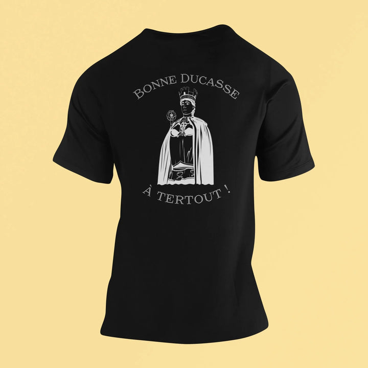 Tee - shirt Noir Ducasse d'Ath - "Bonne Ducasse à Tertout !" Géants et le Sauvage - Grav - O - Deco
