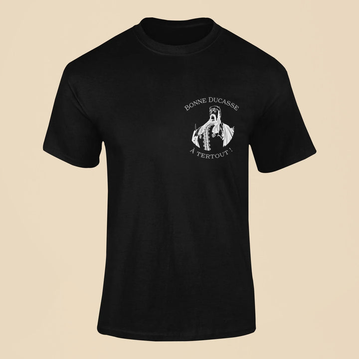 Tee - shirt Noir Ducasse d'Ath - "Bonne Ducasse à Tertout !" Géants et le Sauvage - Grav - O - Deco